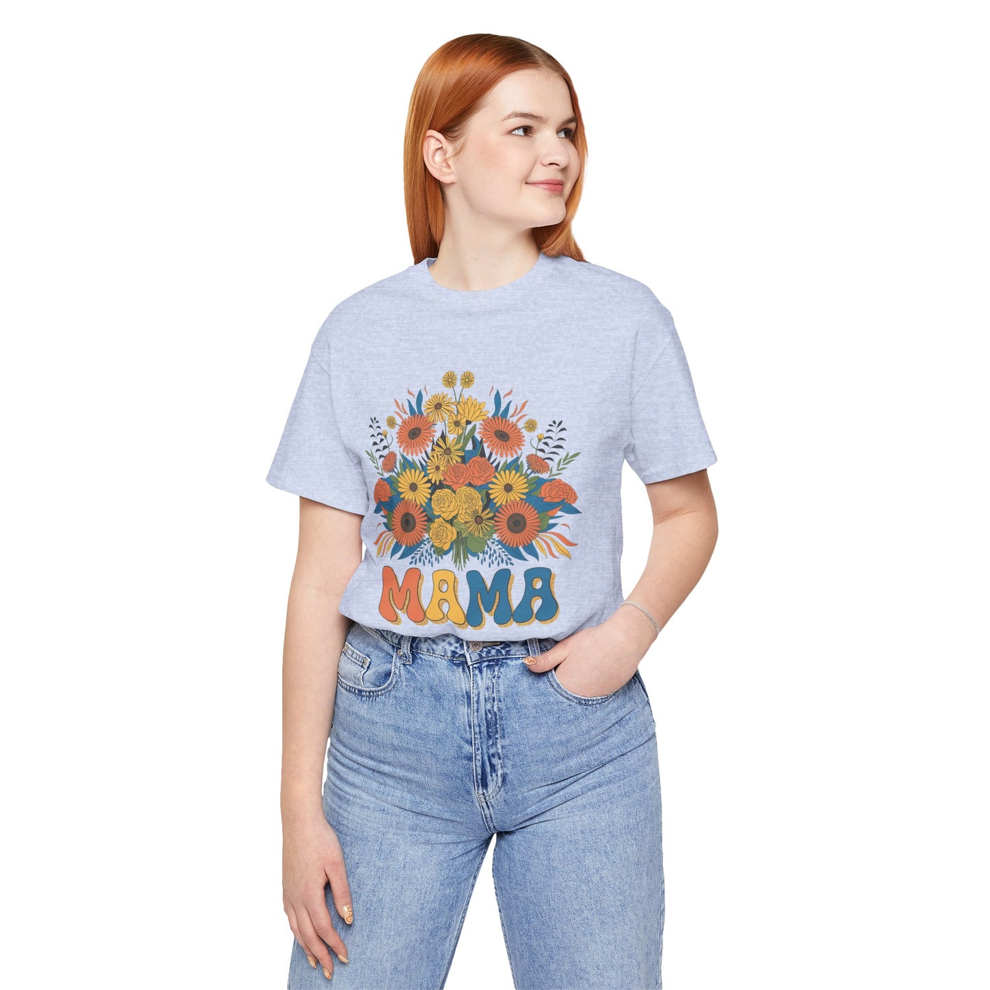 Mama Floral Graphic Tee, Mother’s Day Gift, Women’s Casual Shirt, Cute Mom Shirt, Summer Style Top