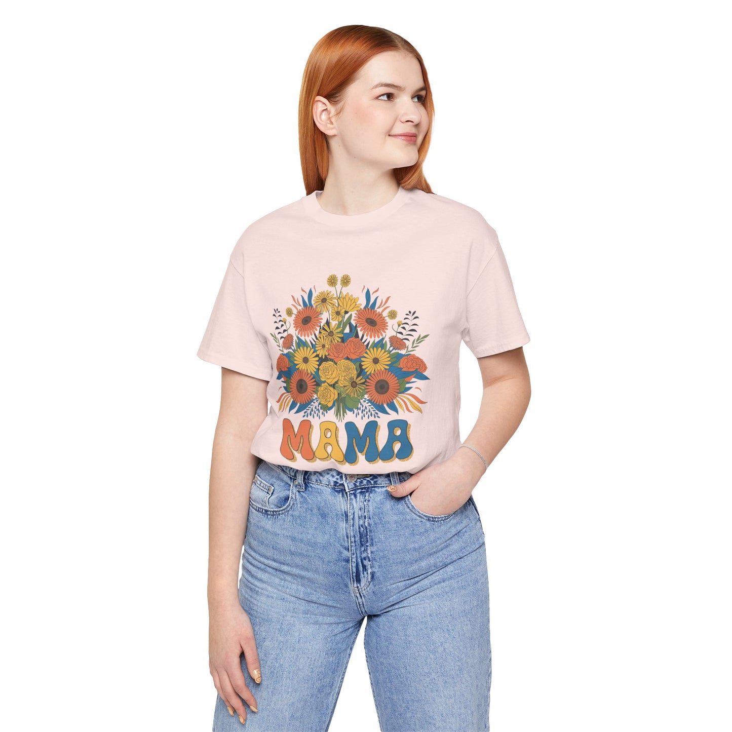 Mama Floral Graphic Tee, Mother’s Day Gift, Women’s Casual Shirt, Cute Mom Shirt, Summer Style Top
