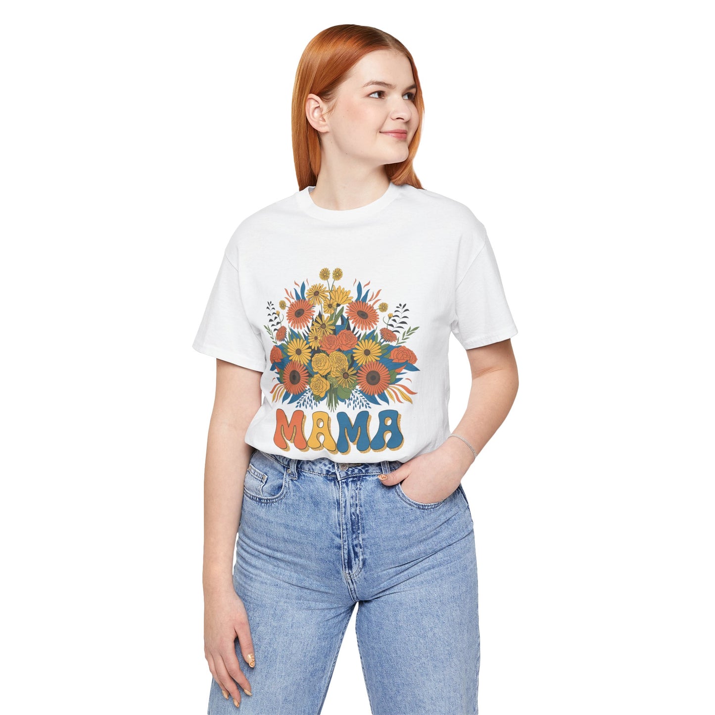 Mama Floral Graphic Tee, Mother’s Day Gift, Women’s Casual Shirt, Cute Mom Shirt, Summer Style Top