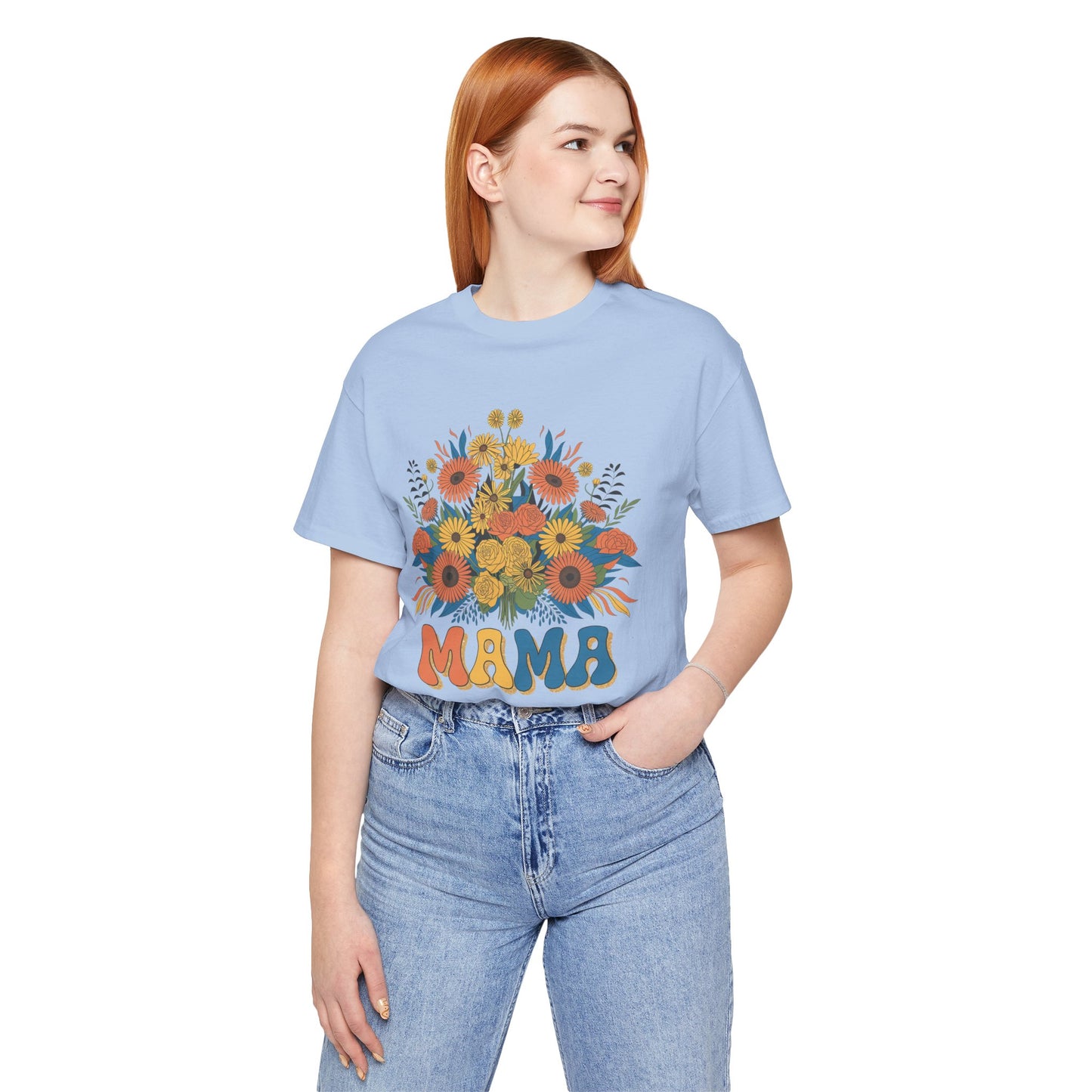 Mama Floral Graphic Tee, Mother’s Day Gift, Women’s Casual Shirt, Cute Mom Shirt, Summer Style Top