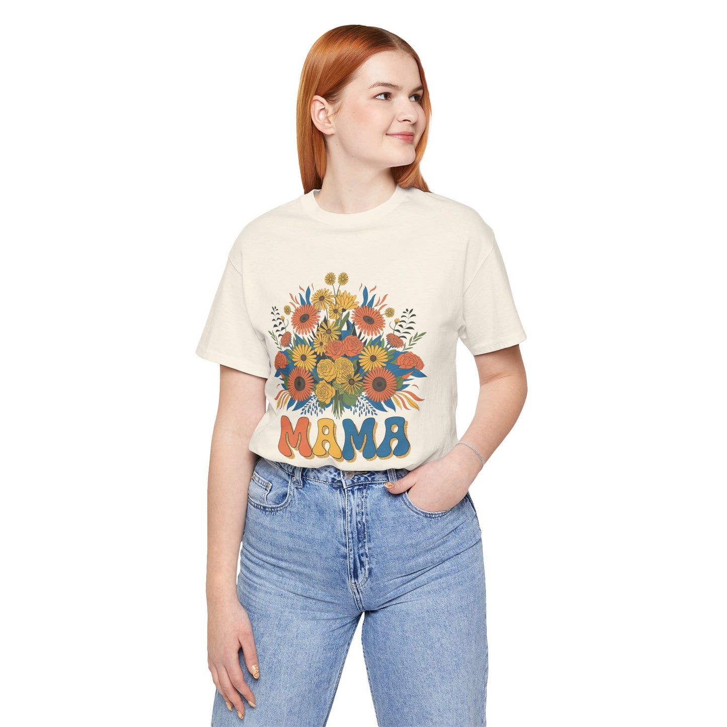 Mama Floral Graphic Tee, Mother’s Day Gift, Women’s Casual Shirt, Cute Mom Shirt, Summer Style Top