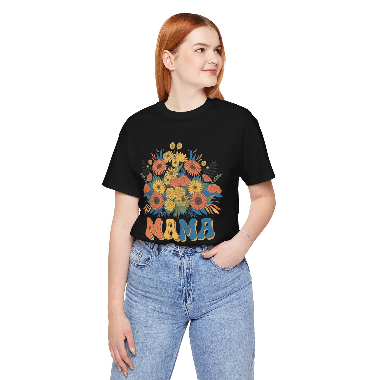 Mama Floral Graphic Tee, Mother’s Day Gift, Women’s Casual Shirt, Cute Mom Shirt, Summer Style Top