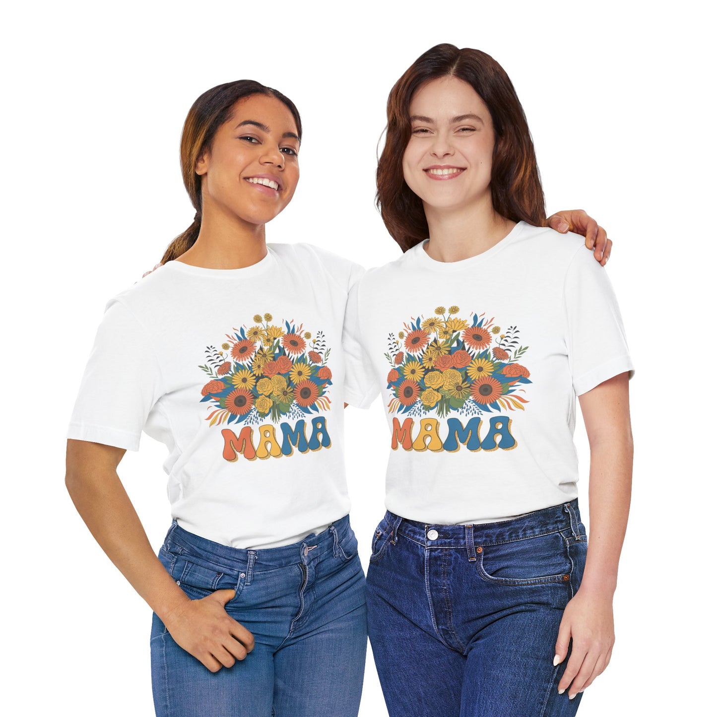 Mama Floral Graphic Tee, Mother’s Day Gift, Women’s Casual Shirt, Cute Mom Shirt, Summer Style Top