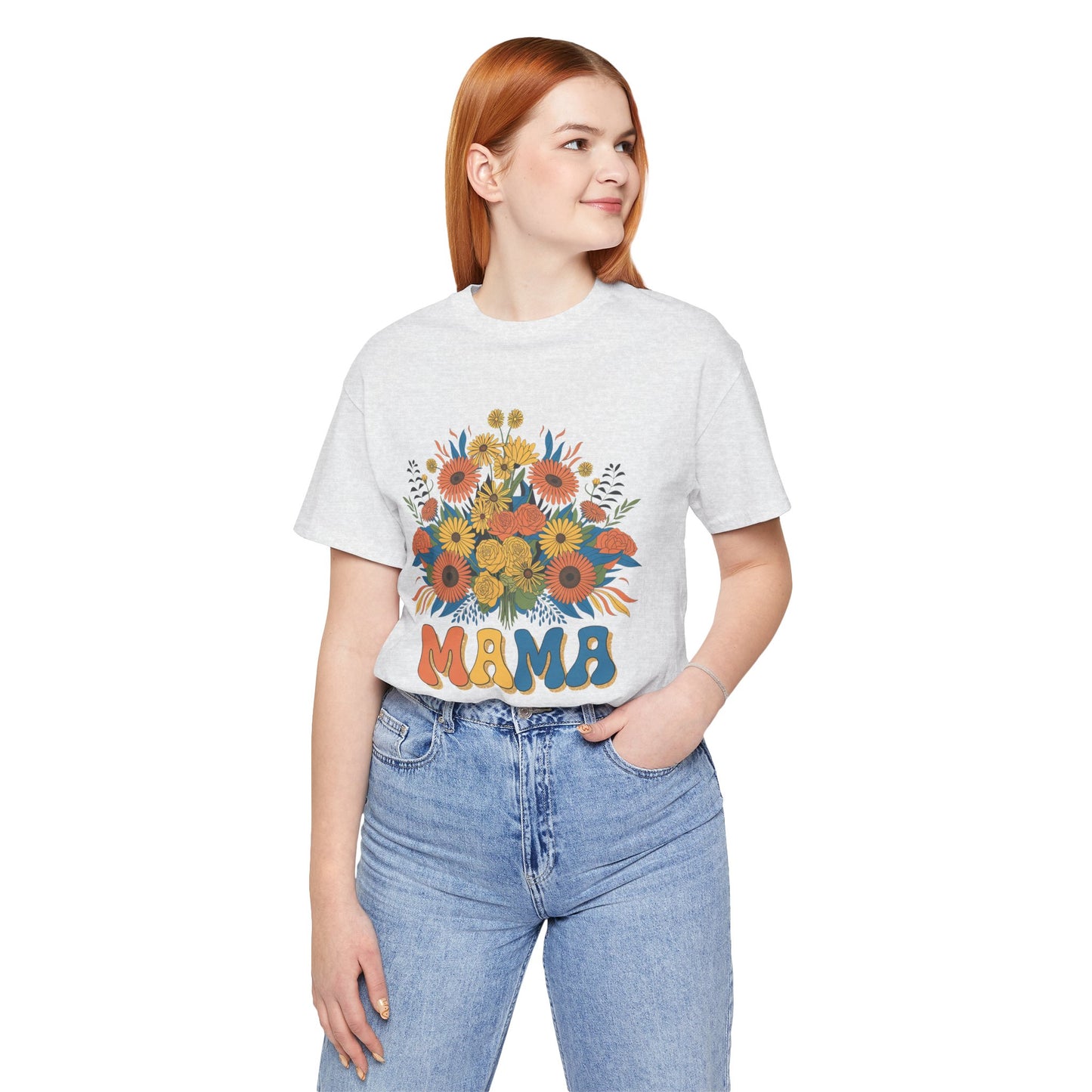 Mama Floral Graphic Tee, Mother’s Day Gift, Women’s Casual Shirt, Cute Mom Shirt, Summer Style Top