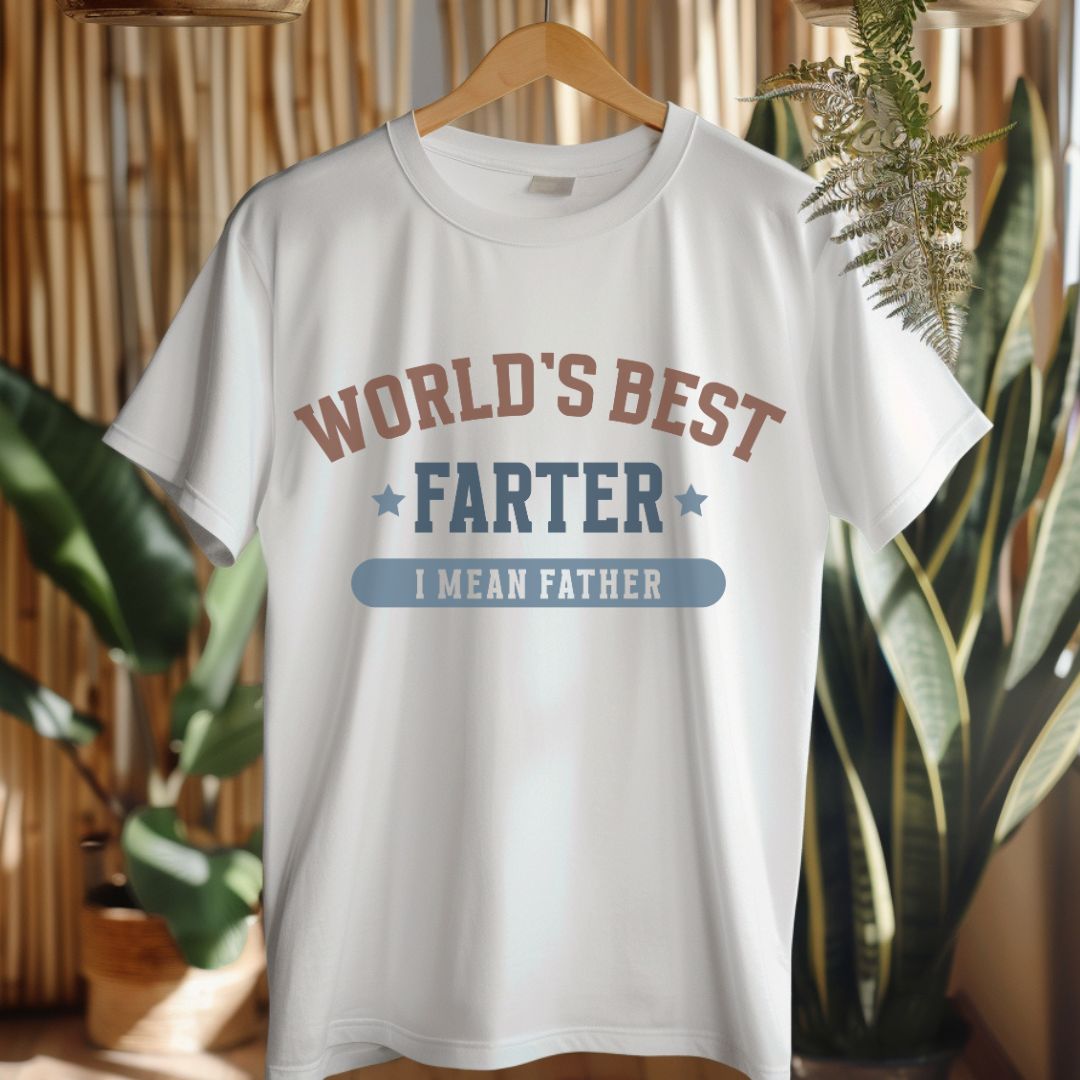 Funny Father's Day T-Shirt - World's Best Farter I Mean Father