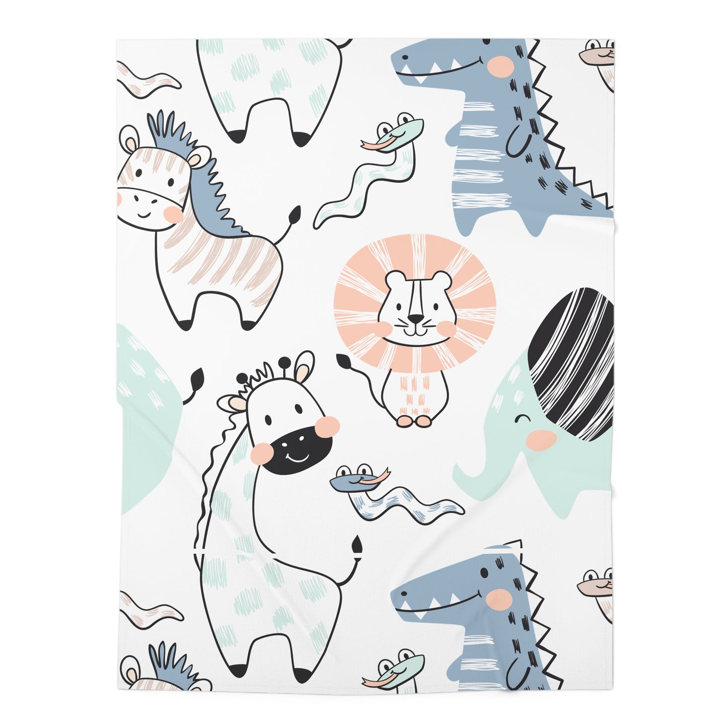 Adorable Animal Print Baby Swaddle Blanket - Soft and Cozy Nursery Must-Have