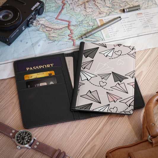 Chic Paper Plane Passport Cover - Travel Accessories for Adventurers