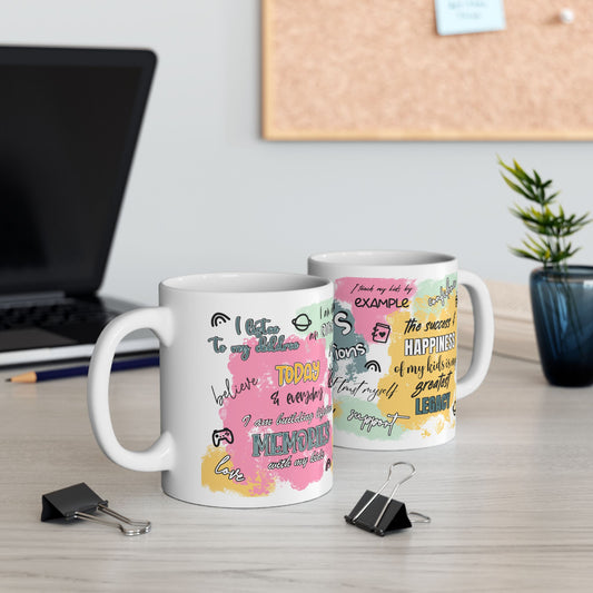 Inspirational Dad's Affirmations Ceramic Mug - Perfect Gift for Father's Day, Birthdays, or Just Because