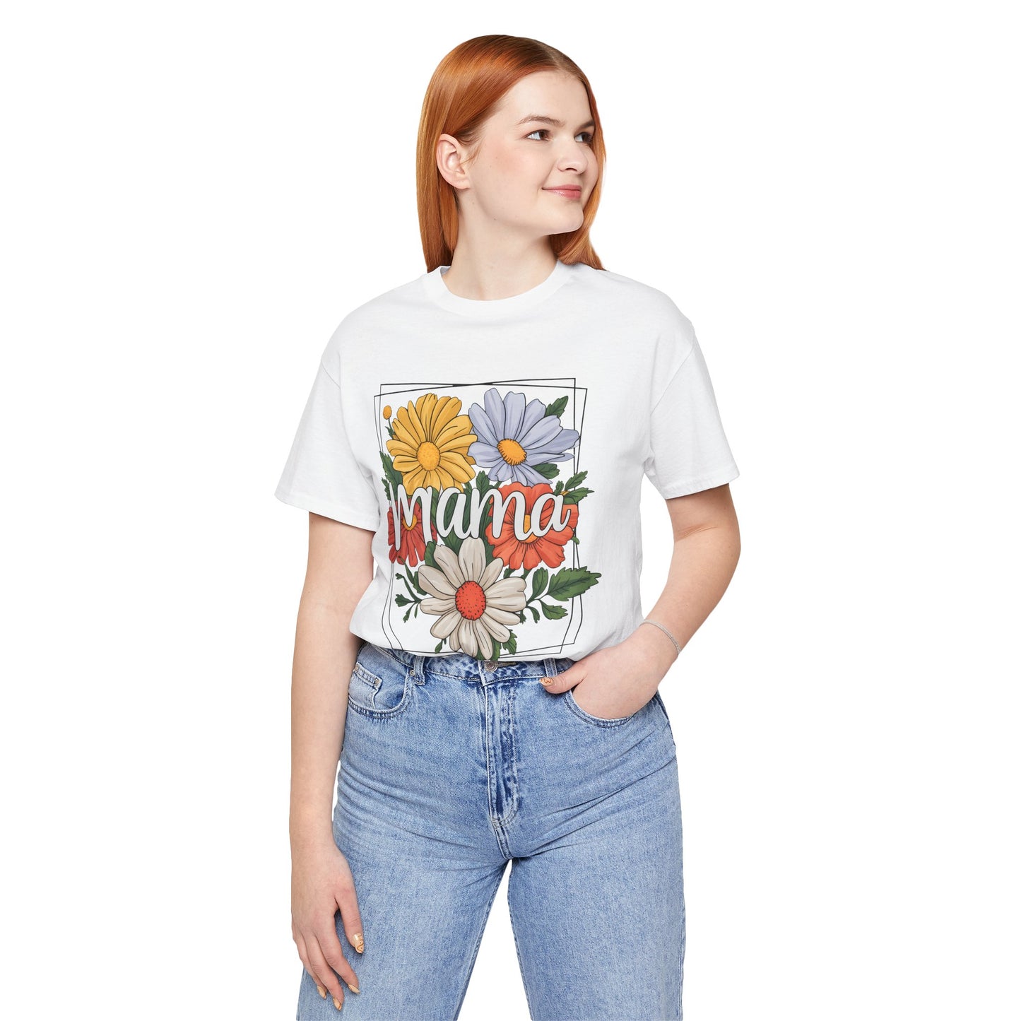 Floral Mama Tee - Jersey Short Sleeve Shirt for Mothers