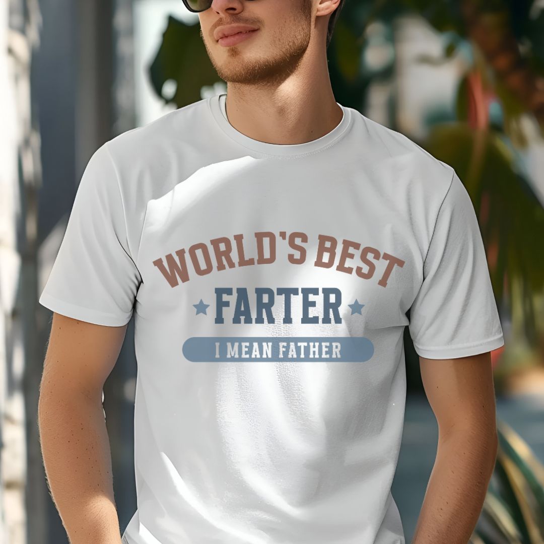 Funny Father's Day T-Shirt - World's Best Farter I Mean Father