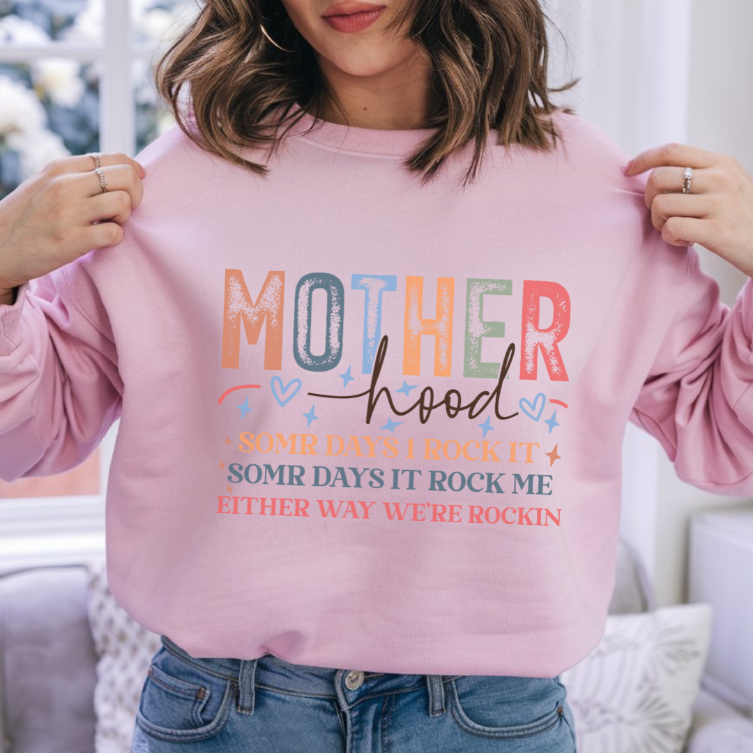 Motherhood Crewneck Sweatshirt – Cozy Gift for Moms
