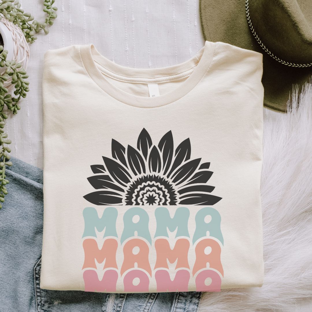 Mama Flower Jersey Tee – Cute & Comfy Mother’s Day Gift